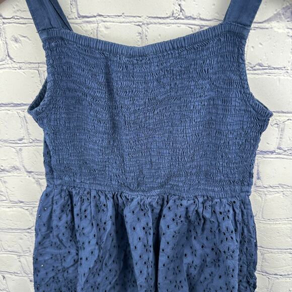 Japna Kids Navy Blue Eyelet Dress - Size 8 - - Picture 11 of 11